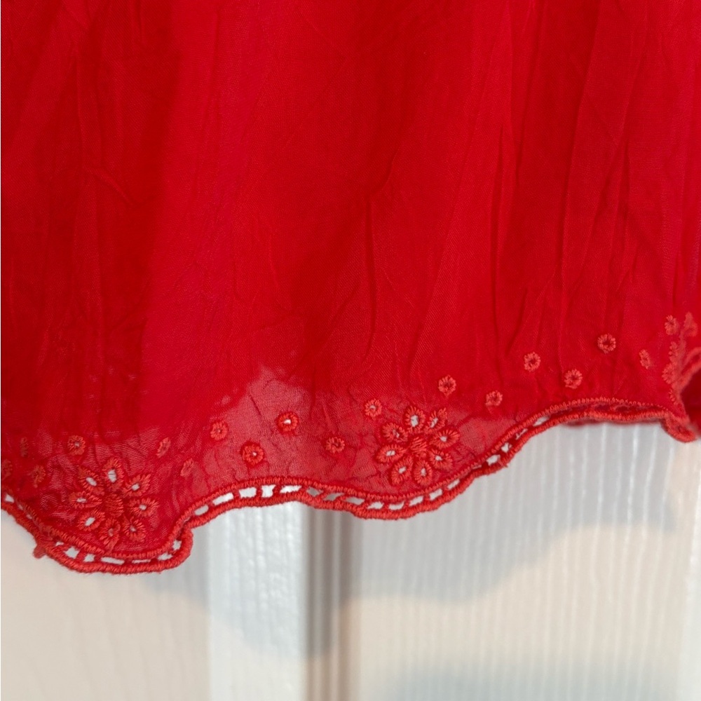 Johnny Was XXL Holiday Red Flowing Tunic Top - Picture 5 of 6